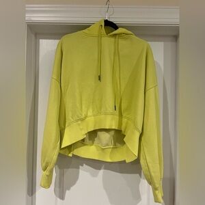 Free People movement undefeated hoodie in sour citrus size small
